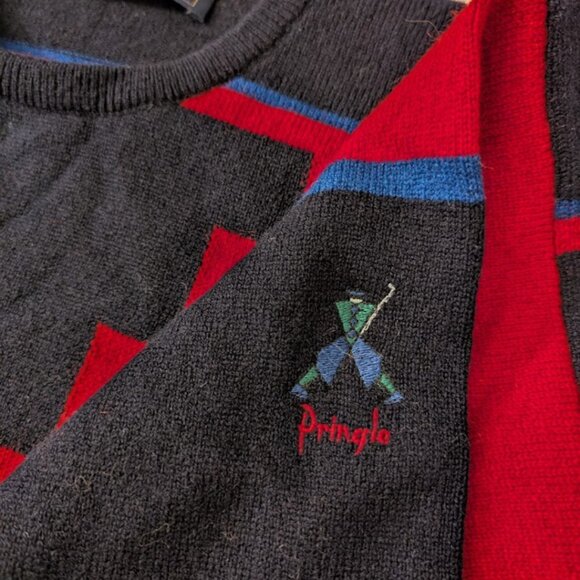 100% Pure Wool Vintage Pringle x Nick Faldo Oversized Sweater Made in Scotland - Picture 7 of 10
